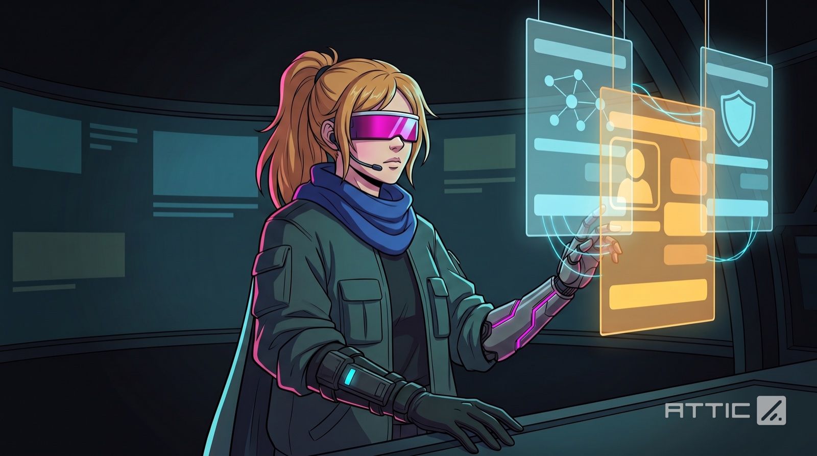 IVON in een security operations center, onderzoekt een identity-signaal op de schermen